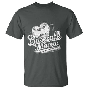 Baseball Mama T Shirt Baseball Season Mom Raising Ballers TS10 Dark Heather Print Your Wear