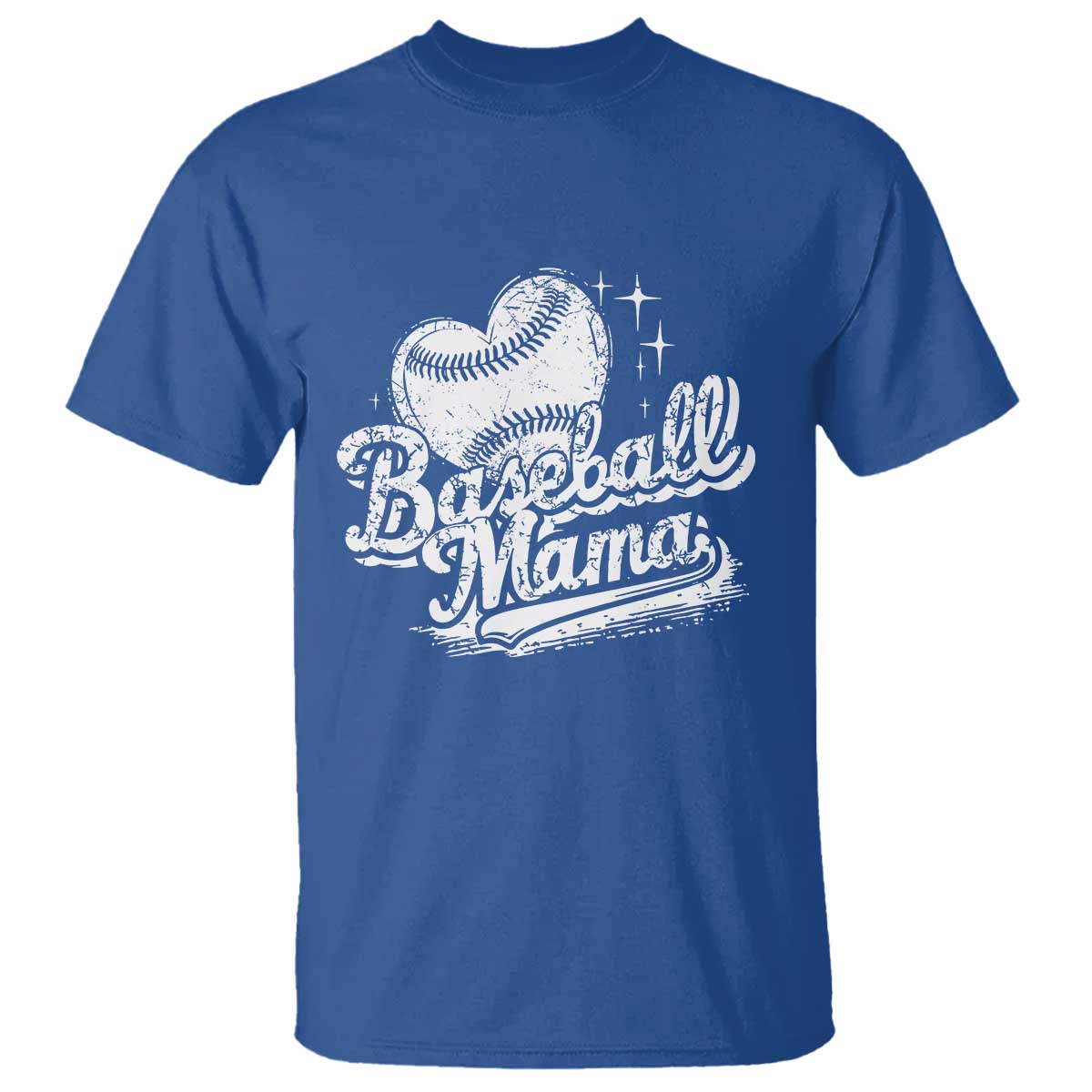 Baseball Mama T Shirt Baseball Season Mom Raising Ballers TS10 Royal Blue Print Your Wear