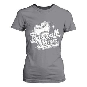 Baseball Mama T Shirt For Women Baseball Season Mom Raising Ballers TS10 Charcoal Print Your Wear