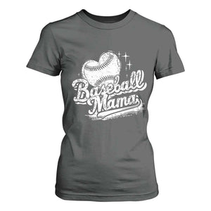 Baseball Mama T Shirt For Women Baseball Season Mom Raising Ballers TS10 Dark Heather Print Your Wear