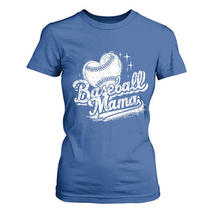 Baseball Mama T Shirt For Women Baseball Season Mom Raising Ballers TS10 Royal Blue Print Your Wear