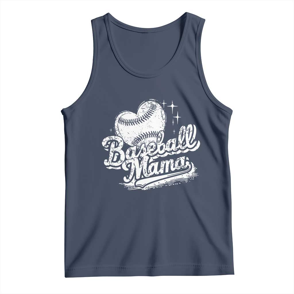 Baseball Mama Tank Top Baseball Season Mom Raising Ballers TS10 Navy Print Your Wear