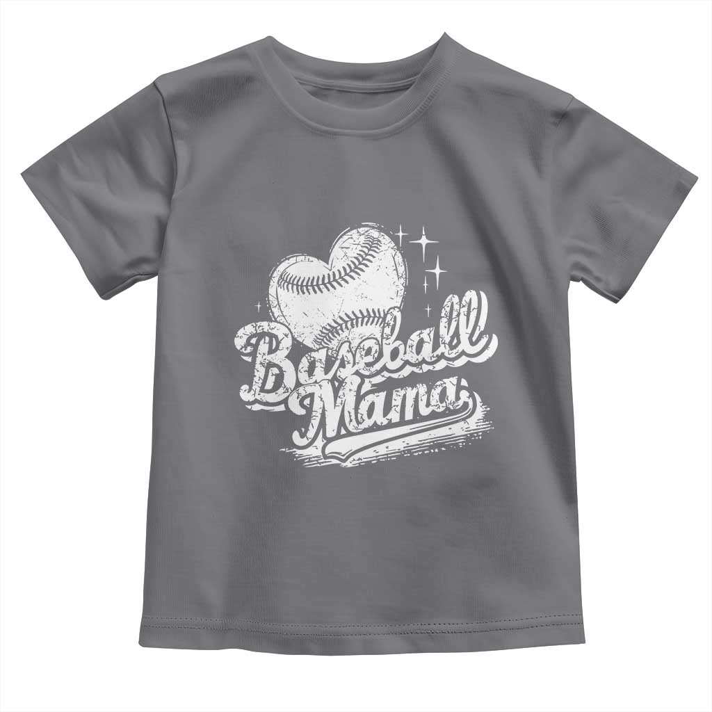 Baseball Mama Toddler T Shirt Baseball Season Mom Raising Ballers TS10 Charcoal Print Your Wear