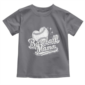 Baseball Mama Toddler T Shirt Baseball Season Mom Raising Ballers TS10 Charcoal Print Your Wear