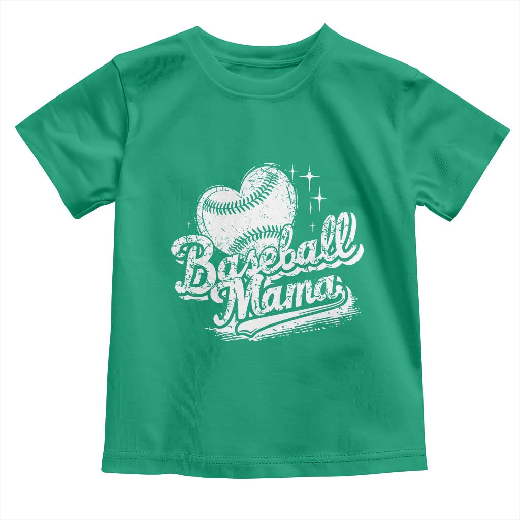 Baseball Mama Toddler T Shirt Baseball Season Mom Raising Ballers TS10 Irish Green Print Your Wear