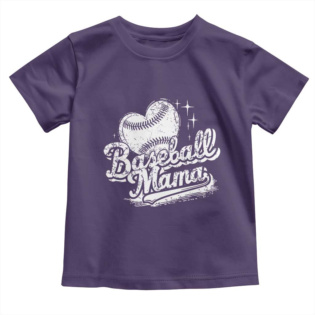 Baseball Mama Toddler T Shirt Baseball Season Mom Raising Ballers TS10 Purple Print Your Wear