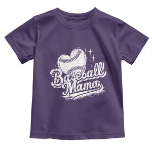 Baseball Mama Toddler T Shirt Baseball Season Mom Raising Ballers TS10 Purple Print Your Wear