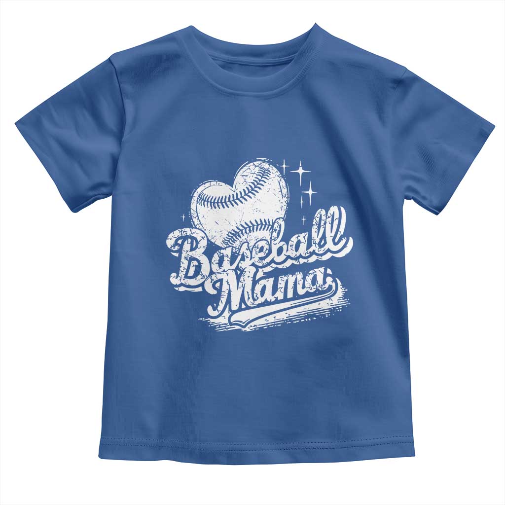 Baseball Mama Toddler T Shirt Baseball Season Mom Raising Ballers TS10 Royal Blue Print Your Wear