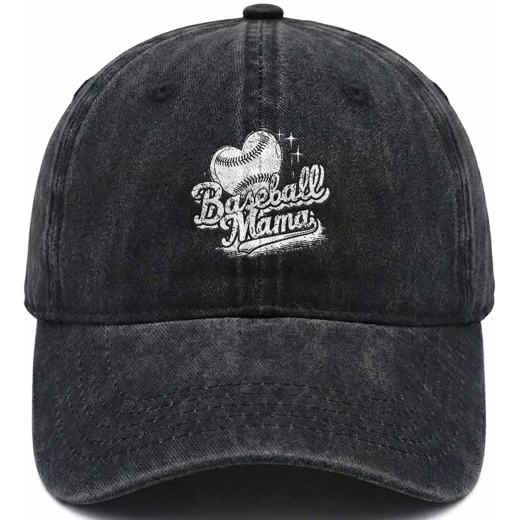 Baseball Mama Washed Cotton Baseball Cap Baseball Season Mom Raising Ballers