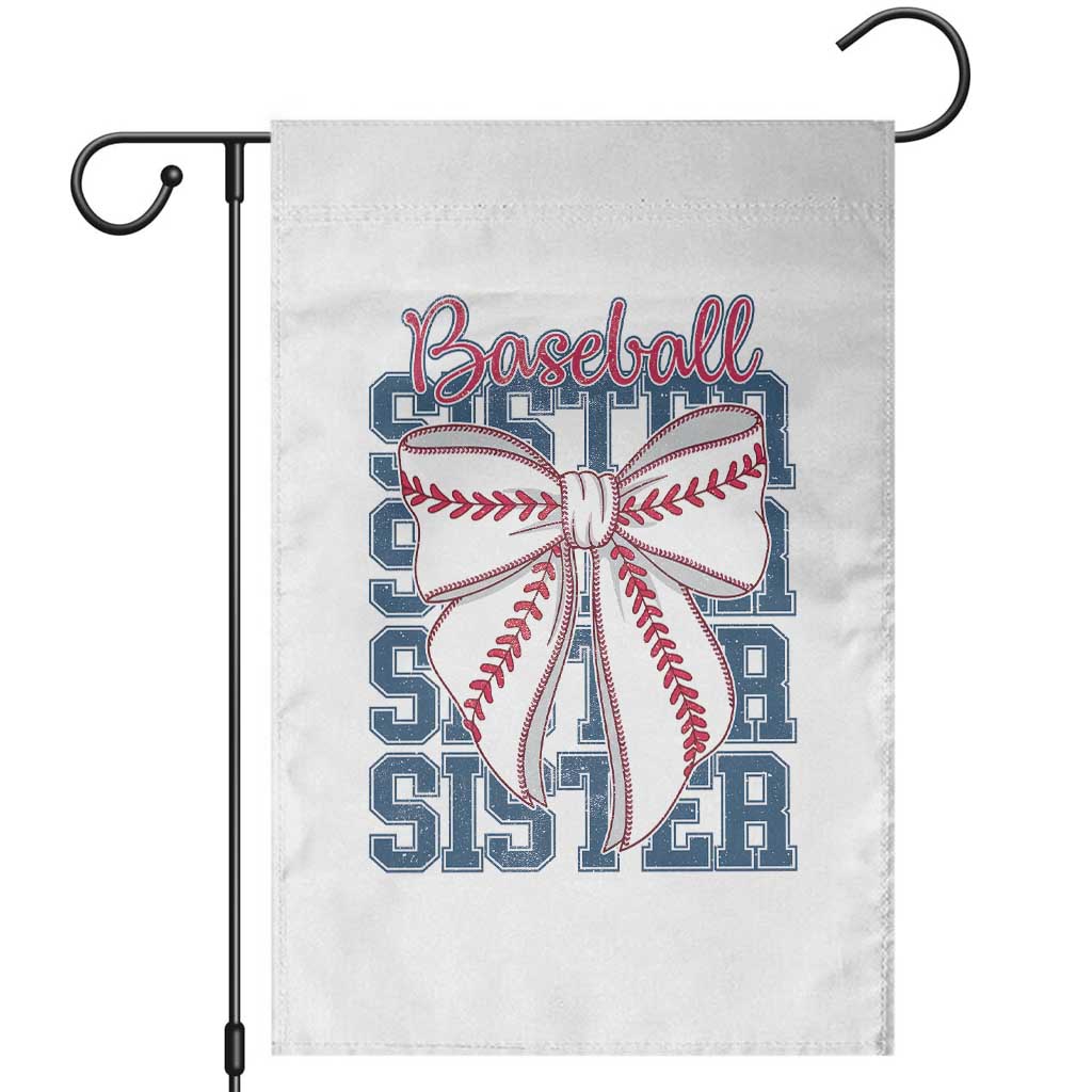 Baseball Sister Garden Flag Coquette Bow Biggest Fan Sport Lovers Girl TS10 White Print Your Wear