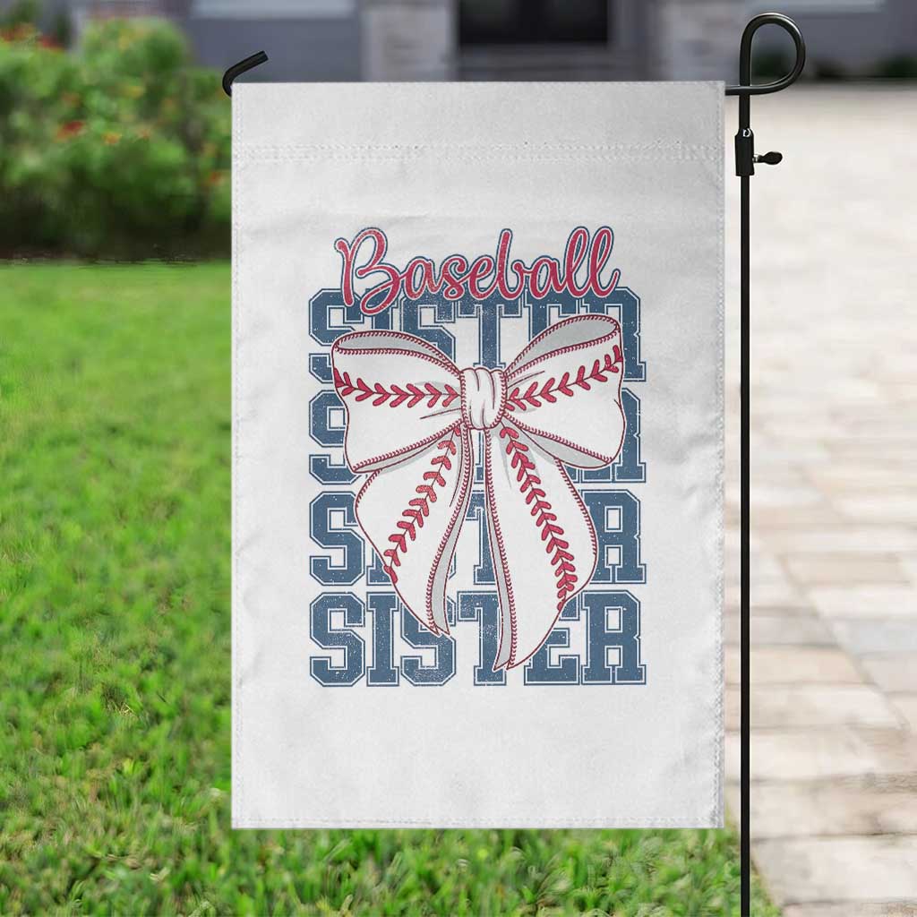 Baseball Sister Garden Flag Coquette Bow Biggest Fan Sport Lovers Girl TS10 Print Your Wear