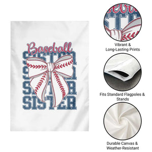 Baseball Sister Garden Flag Coquette Bow Biggest Fan Sport Lovers Girl TS10 Print Your Wear