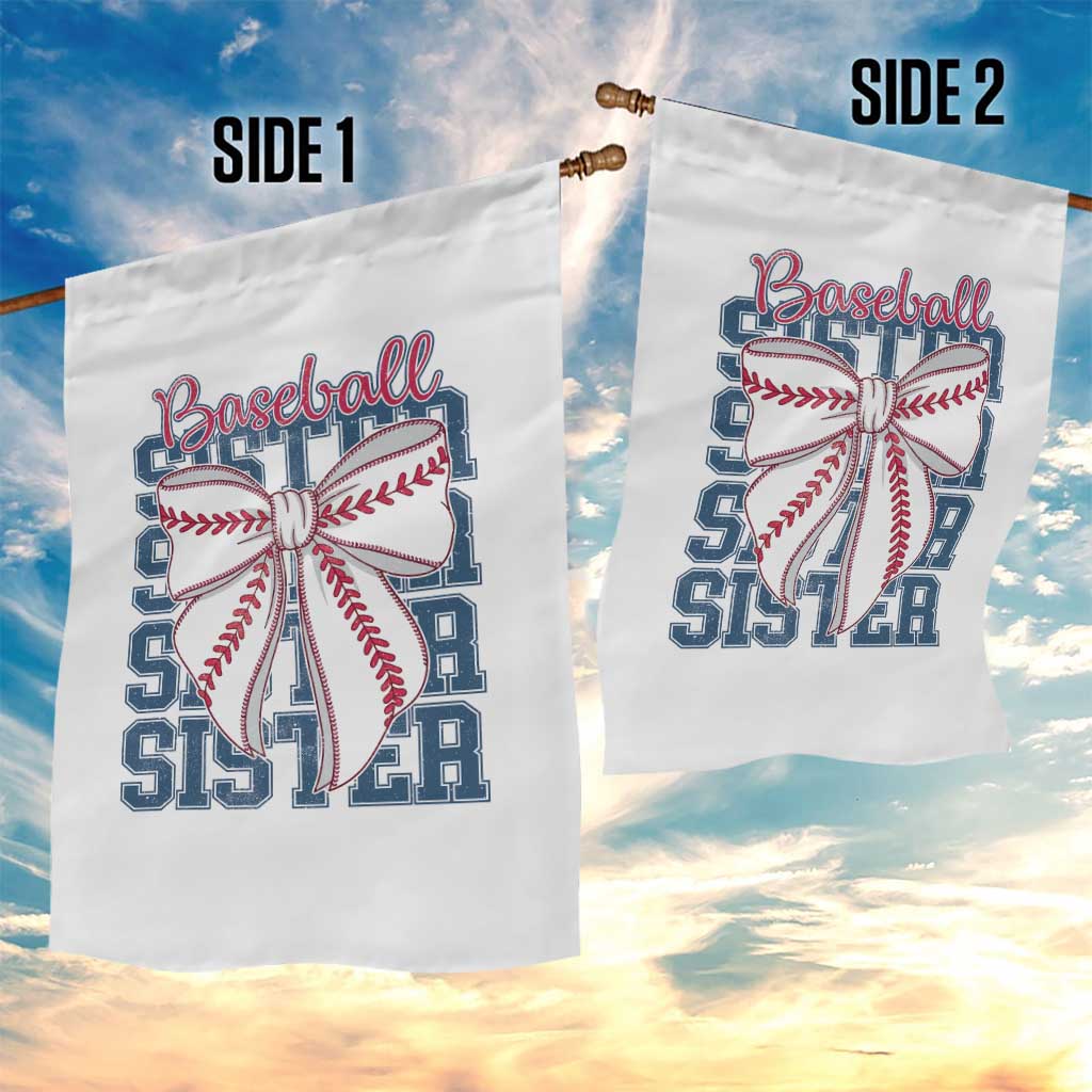 Baseball Sister Garden Flag Coquette Bow Biggest Fan Sport Lovers Girl TS10 Print Your Wear