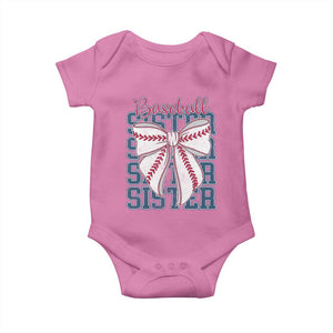 Baseball Sister Baby Onesie Coquette Bow Biggest Fan Sport Lovers Girl TS10 Azalea Print Your Wear
