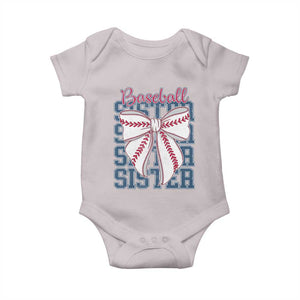 Baseball Sister Baby Onesie Coquette Bow Biggest Fan Sport Lovers Girl TS10 Ice Gray Print Your Wear