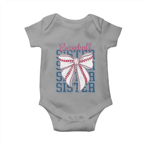 Baseball Sister Baby Onesie Coquette Bow Biggest Fan Sport Lovers Girl TS10 Sport Gray Print Your Wear