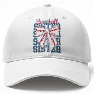 Baseball Sister Baseball Cap Coquette Bow Biggest Fan Sport Lovers Girl