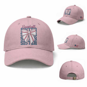 Baseball Sister Baseball Cap Coquette Bow Biggest Fan Sport Lovers Girl