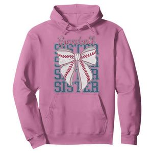 Baseball Sister Hoodie Coquette Bow Biggest Fan Sport Lovers Girl TS10 Azalea Print Your Wear