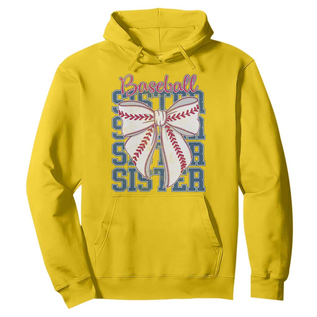 Baseball Sister Hoodie Coquette Bow Biggest Fan Sport Lovers Girl TS10 Daisy Print Your Wear