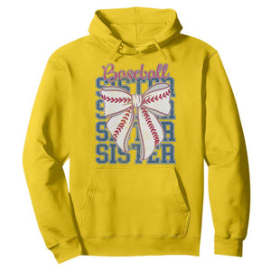 Baseball Sister Hoodie Coquette Bow Biggest Fan Sport Lovers Girl TS10 Daisy Print Your Wear