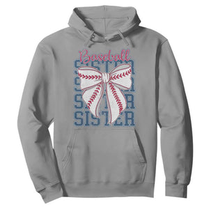 Baseball Sister Hoodie Coquette Bow Biggest Fan Sport Lovers Girl TS10 Sport Gray Print Your Wear