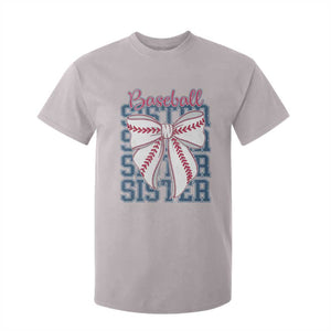 Baseball Sister T Shirt For Kid Coquette Bow Biggest Fan Sport Lovers Girl TS10 Ice Gray Print Your Wear