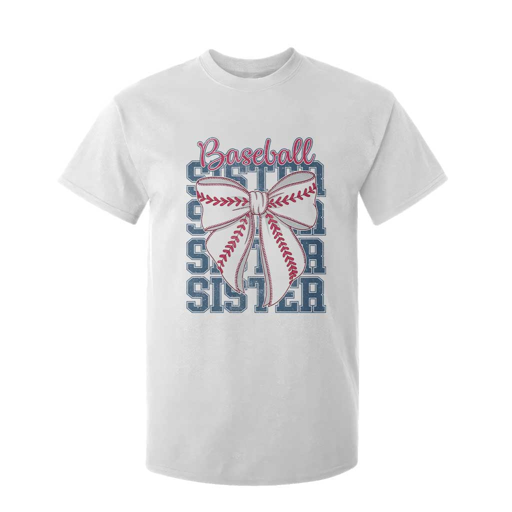 Baseball Sister T Shirt For Kid Coquette Bow Biggest Fan Sport Lovers Girl TS10 White Print Your Wear
