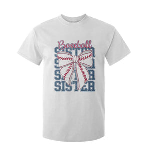 Baseball Sister T Shirt For Kid Coquette Bow Biggest Fan Sport Lovers Girl TS10 White Print Your Wear