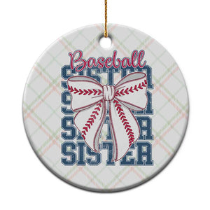 Baseball Sister Ceramic Ornament Coquette Bow Biggest Fan Sport Lovers Girl TS10 1pc Christmas Plaid Print Your Wear