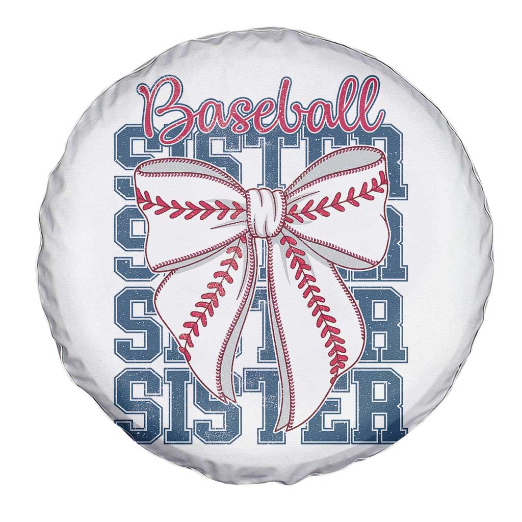 Baseball Sister Spare Tire Cover Coquette Bow Biggest Fan Sport Lovers Girl TS10 Print Your Wear