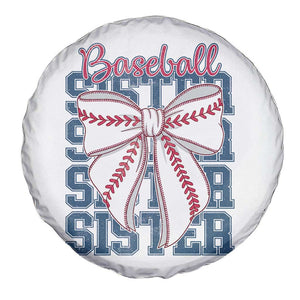 Baseball Sister Spare Tire Cover Coquette Bow Biggest Fan Sport Lovers Girl TS10 Print Your Wear