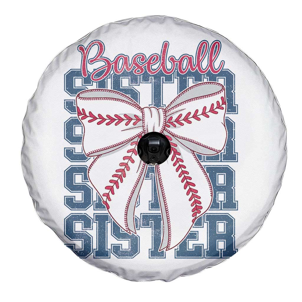 Baseball Sister Spare Tire Cover Coquette Bow Biggest Fan Sport Lovers Girl TS10 Print Your Wear