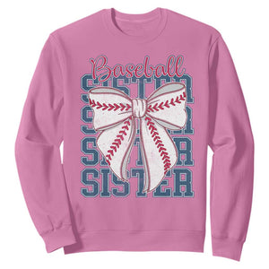 Baseball Sister Sweatshirt Coquette Bow Biggest Fan Sport Lovers Girl TS10 Azalea Print Your Wear