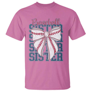 Baseball Sister T Shirt Coquette Bow Biggest Fan Sport Lovers Girl TS10 Azalea Print Your Wear