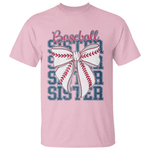 Baseball Sister T Shirt Coquette Bow Biggest Fan Sport Lovers Girl TS10 Light Pink Print Your Wear