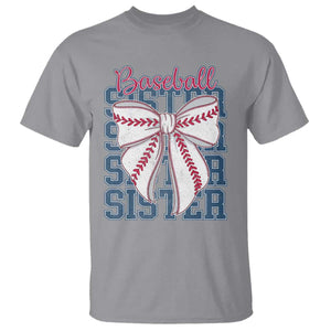 Baseball Sister T Shirt Coquette Bow Biggest Fan Sport Lovers Girl TS10 Sport Gray Print Your Wear