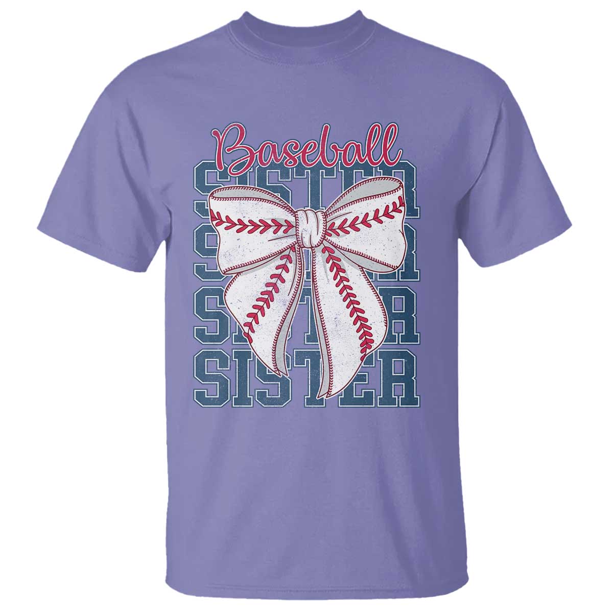 Baseball Sister T Shirt Coquette Bow Biggest Fan Sport Lovers Girl TS10 Violet Print Your Wear