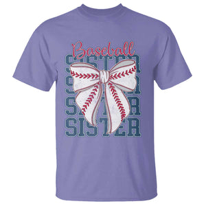 Baseball Sister T Shirt Coquette Bow Biggest Fan Sport Lovers Girl TS10 Violet Print Your Wear