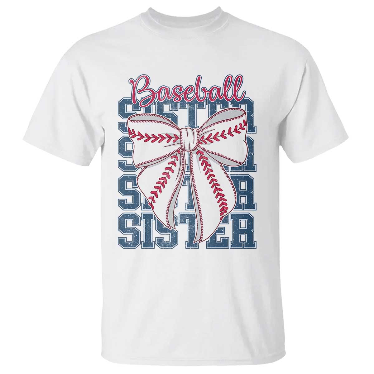 Baseball Sister T Shirt Coquette Bow Biggest Fan Sport Lovers Girl TS10 White Print Your Wear