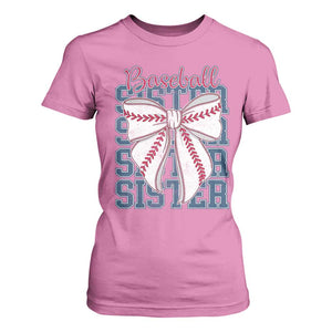 Baseball Sister T Shirt For Women Coquette Bow Biggest Fan Sport Lovers Girl TS10 Azalea Print Your Wear