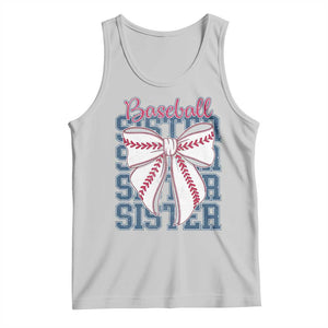 Baseball Sister Tank Top Coquette Bow Biggest Fan Sport Lovers Girl TS10 Ash Print Your Wear