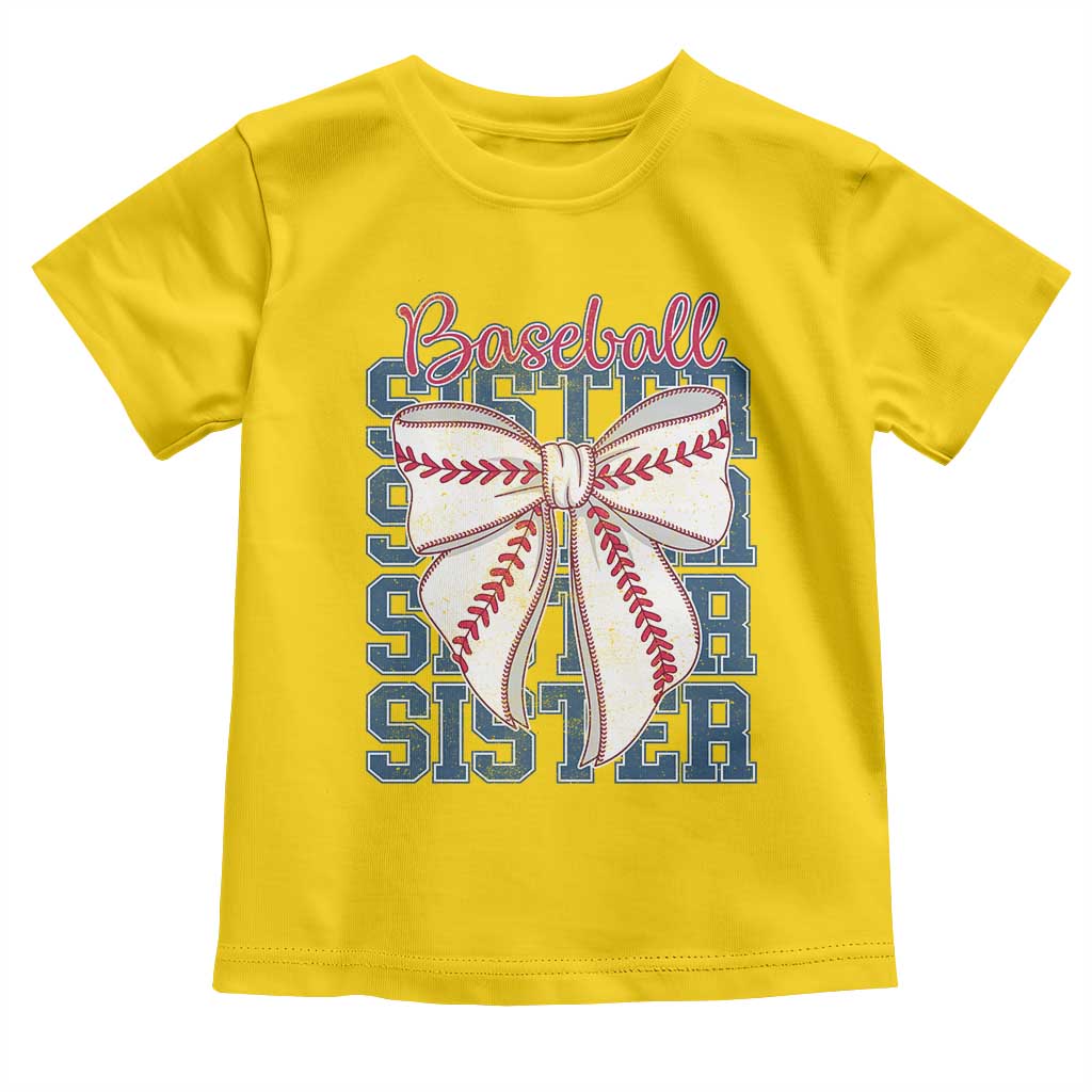 Baseball Sister Toddler T Shirt Coquette Bow Biggest Fan Sport Lovers Girl TS10 Daisy Print Your Wear