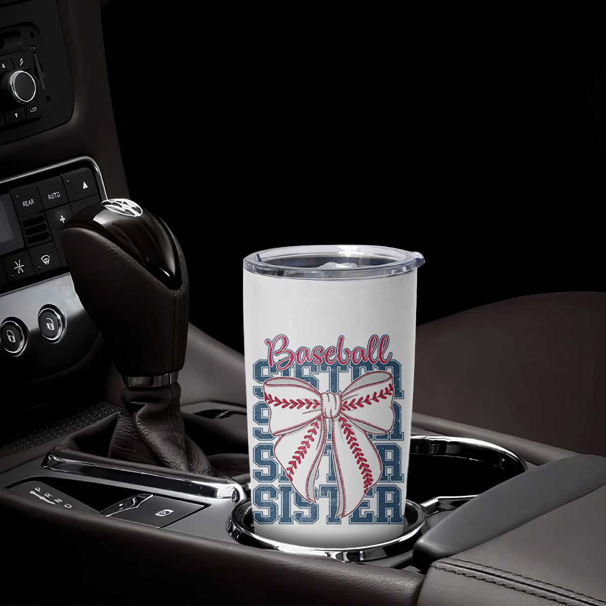 Baseball Sister Tumbler Cup Coquette Bow Biggest Fan Sport Lovers Girl TS10 Print Your Wear