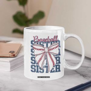Baseball Sister Coffee Mug Coquette Bow Biggest Fan Sport Lovers Girl TS10 Print Your Wear