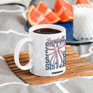 Baseball Sister Coffee Mug Coquette Bow Biggest Fan Sport Lovers Girl TS10 Print Your Wear
