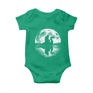 Funny Bigfoot Loch Ness Monster Baby Onesie Retro Sasquatch Nessie Funny Cryptid Moon TS10 Irish Green Print Your Wear