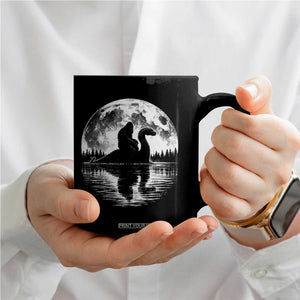 Funny Bigfoot Loch Ness Monster Coffee Mug Retro Sasquatch Nessie Funny Cryptid Moon TS10 Print Your Wear