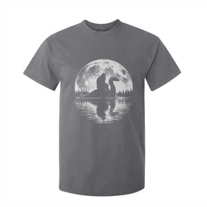 Funny Bigfoot Loch Ness Monster T Shirt For Kid Retro Sasquatch Nessie Funny Cryptid Moon TS10 Charcoal Print Your Wear