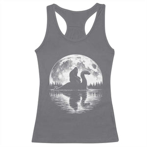 Funny Bigfoot Loch Ness Monster Racerback Tank Top Retro Sasquatch Nessie Funny Cryptid Moon TS10 Charcoal Print Your Wear